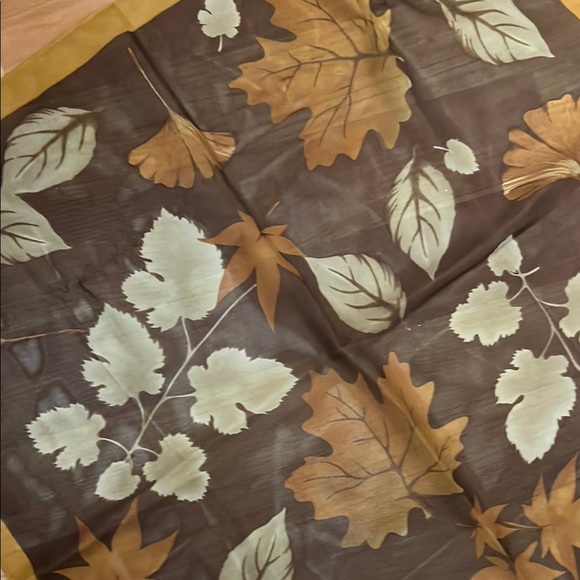Autumn Leaf Print Scarf - Picture 4 of 4
